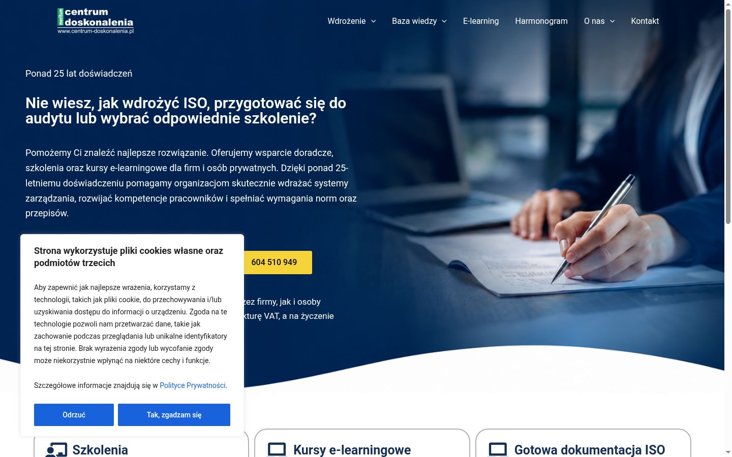 Sutikimo reklamjuostės, rodytos prieš bet kokią sąveiką, ekrano kopija