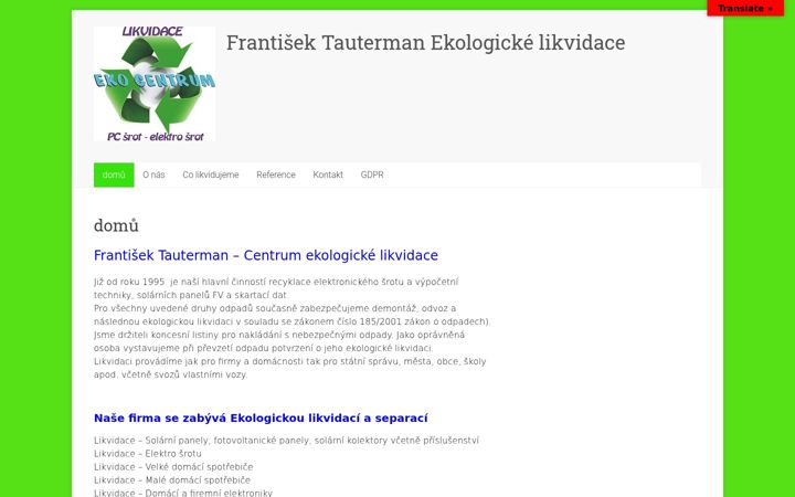 Zrzut ekranu centrum-eko-likvidace.org