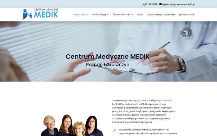 Posnetek zaslona centrum-medik.pl