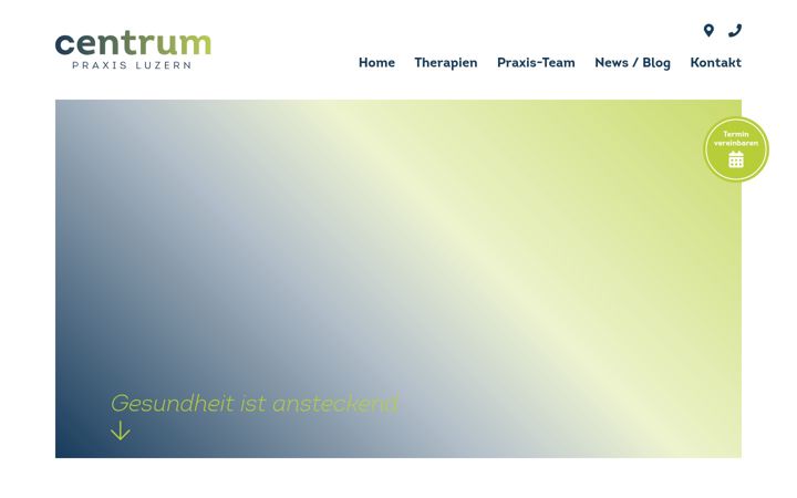 Ekraanipilt saidist centrum-praxis.ch