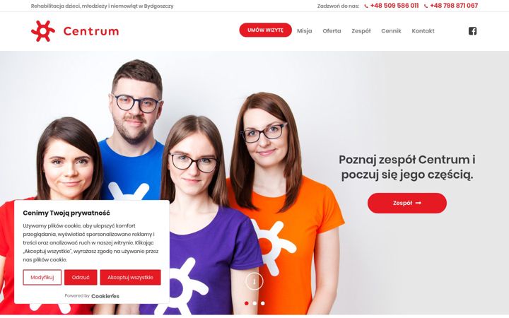 Screenshot stránky centrum.bydgoszcz.pl