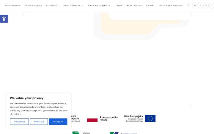 Captură de ecran a centrum.zut.edu.pl