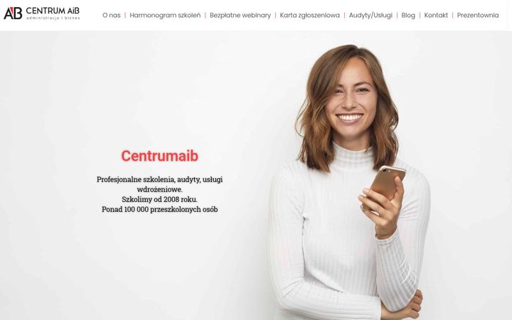 Screenshot stránky centrumaib.pl