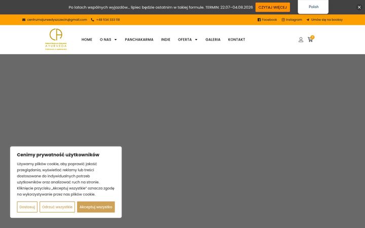 Screenshot stránky centrumajurwedyszczecin.pl