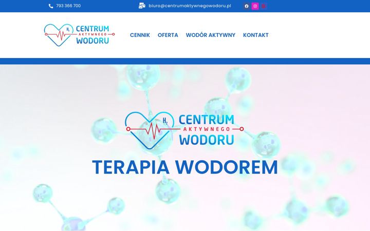 Screenshot stránky centrumaktywnegowodoru.pl