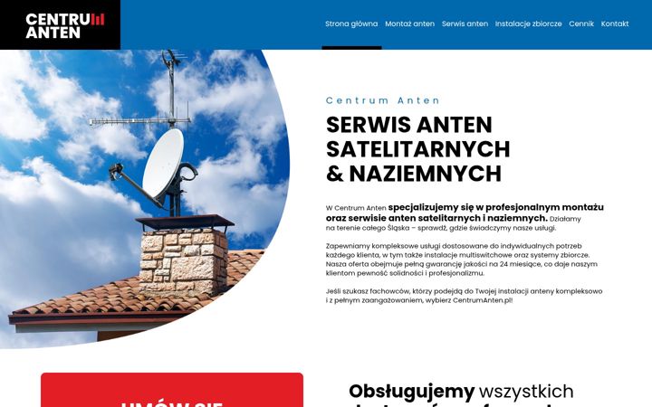 Screenshot stránky centrumanten.pl