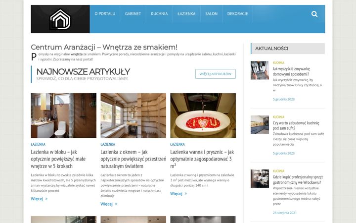 Screenshot stránky centrumaranzacji.pl