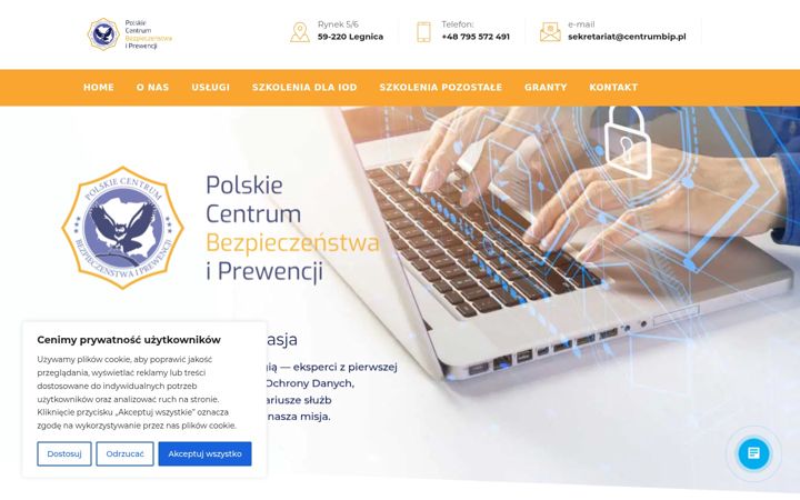 Captură de ecran a centrumbip.pl