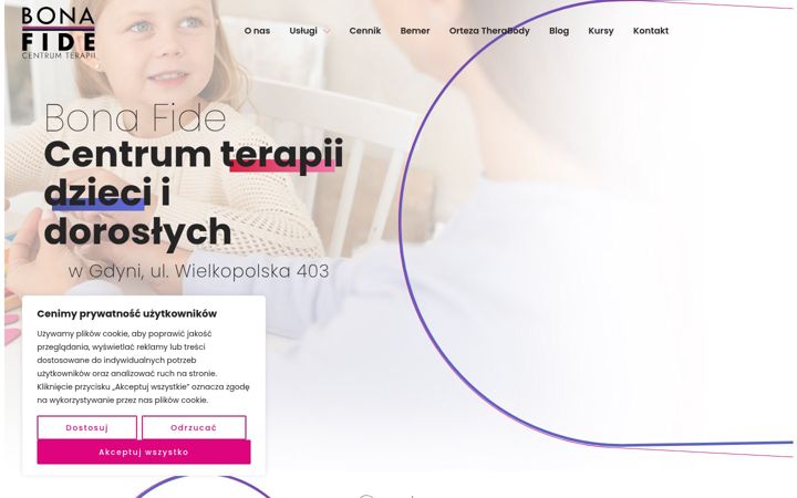 Captură de ecran a centrumbonafide.pl