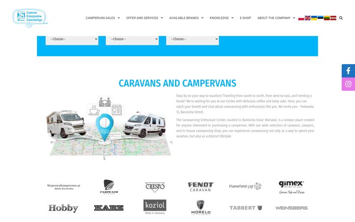 Captură de ecran a centrumcaravaningu.pl