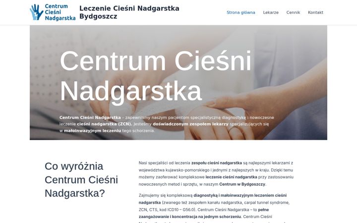 Captură de ecran a centrumciesninadgarstka.pl