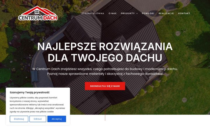 Captură de ecran a centrumdach.com.pl