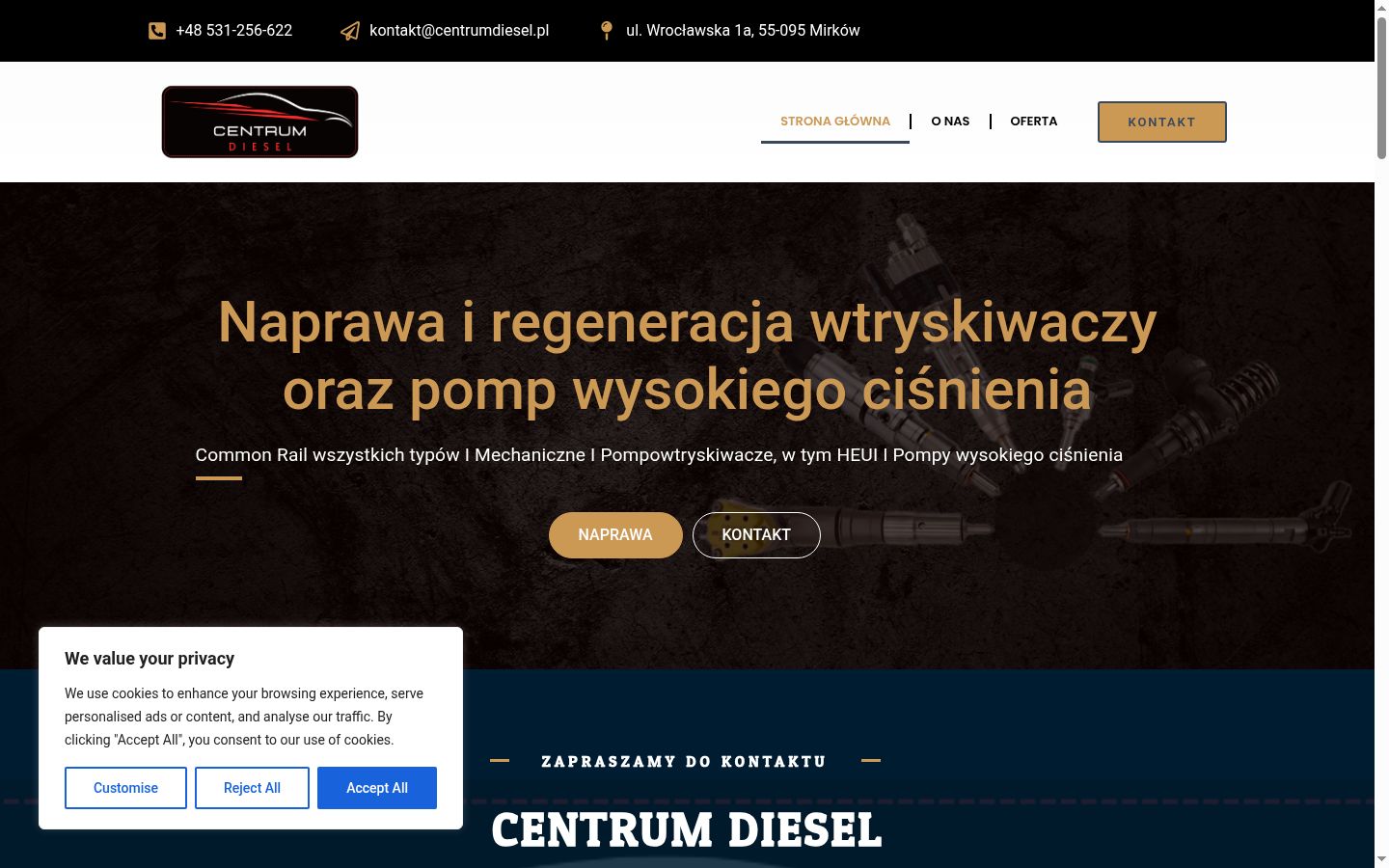 Zrzut ekranu banera zgody wyświetlanego przed jakąkolwiek interakcją