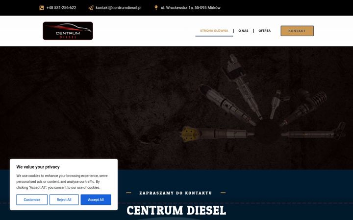Ekraanipilt saidist centrumdiesel.pl