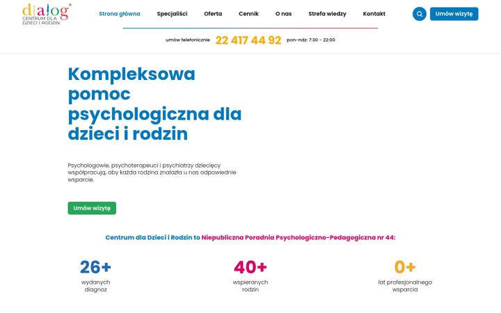 Ekraanipilt saidist centrumdladzieci.pl