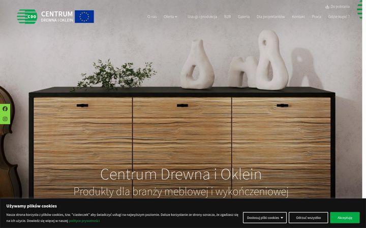 Екранна снимка на centrumdrewnaioklein.pl
