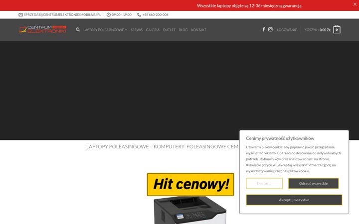 Екранна снимка на centrumelektronikimobilnej.pl