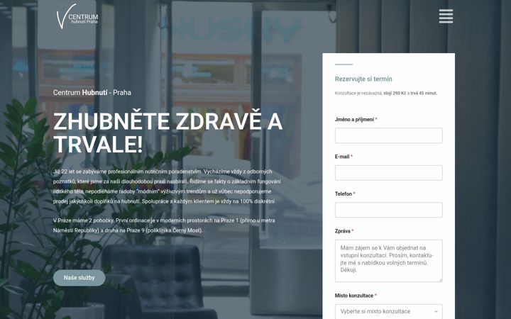 Screenshot ta' centrumhubnutipraha.cz