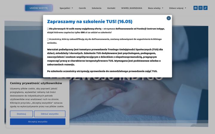 Ekrano kopija centrumindygo.pl