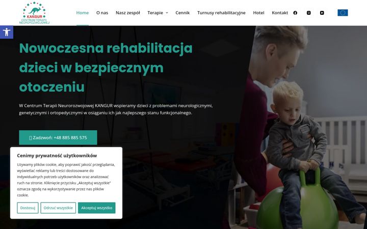 Ekrano kopija centrumkangur.pl
