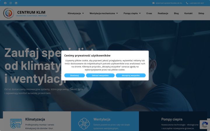 Screenshot ta' centrumklim.pl