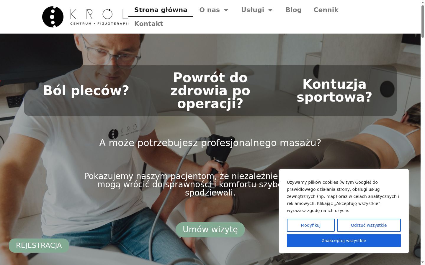Zrzut ekranu banera zgody wyświetlanego przed jakąkolwiek interakcją