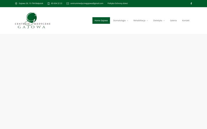 Captură de ecran a centrummedycznegajowa.pl