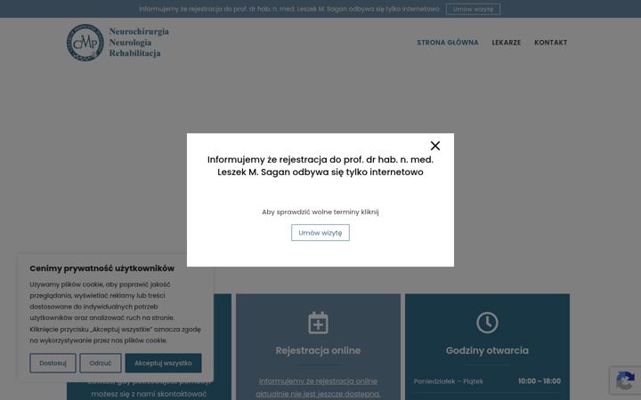 Captură de ecran a centrummedycznepogodno.pl