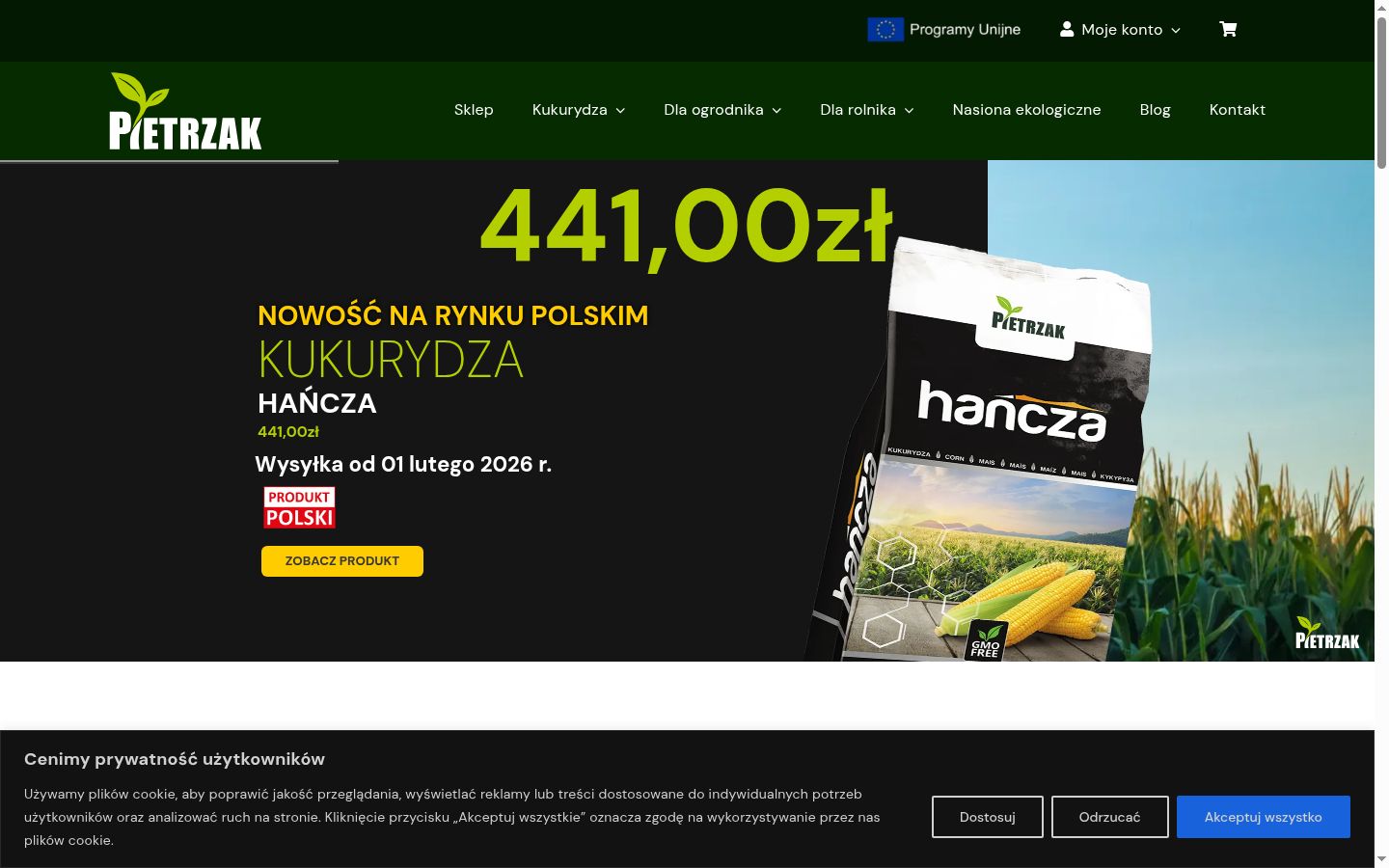 Snímka obrazovky banera súhlasu zobrazeného pred akoukoľvek interakciou