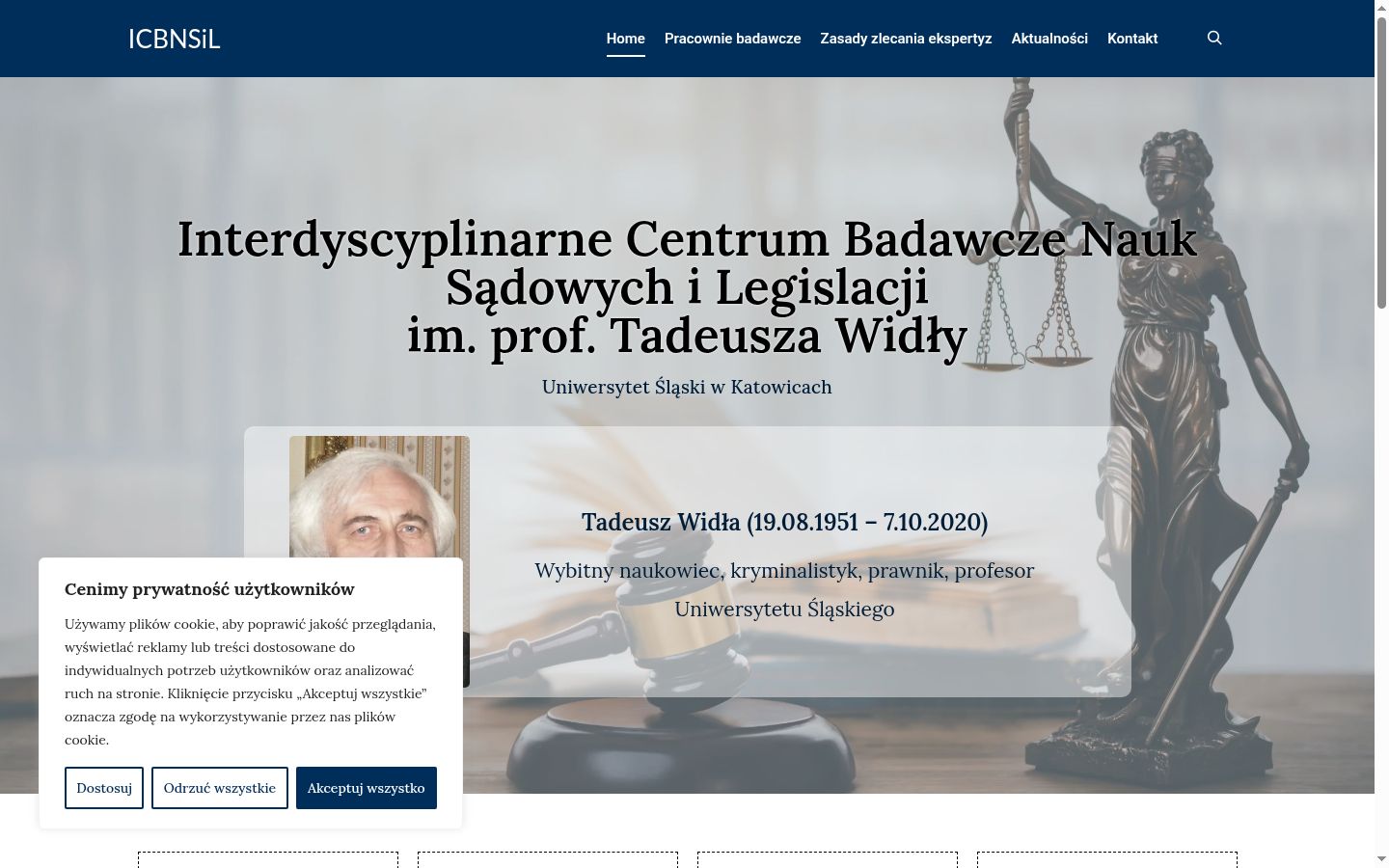 Zrzut ekranu banera zgody wyświetlanego przed jakąkolwiek interakcją