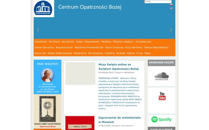 Captură de ecran a centrumopatrznosci.pl