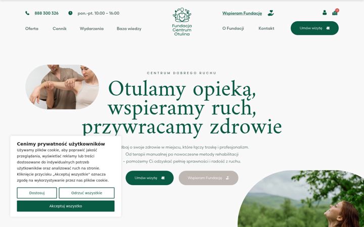 Captură de ecran a centrumotulina.pl