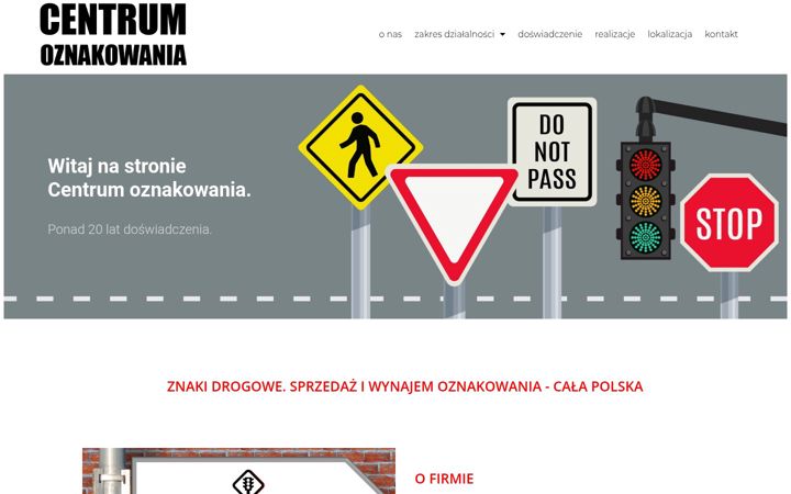 Екранна снимка на centrumoznakowania.pl