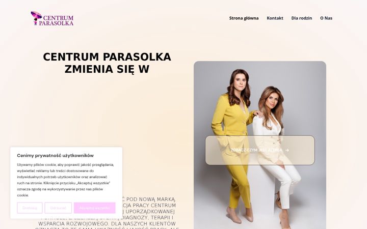 Captură de ecran a centrumparasolka.pl