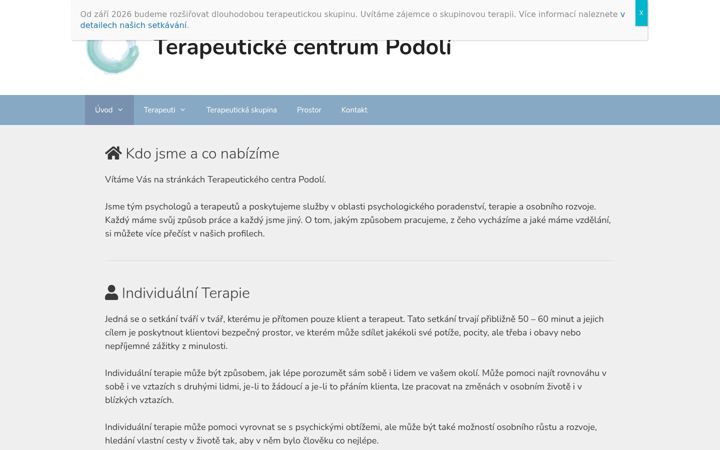 Screenshot ta' centrumpodoli.cz