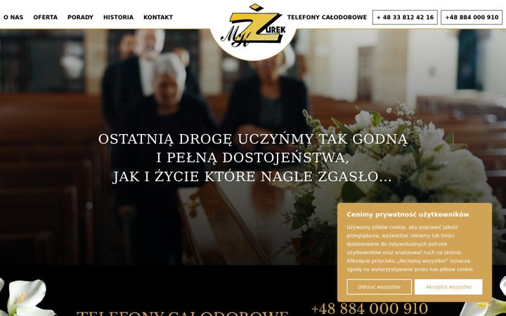 Screenshot of centrumpogrzebowezurek.com