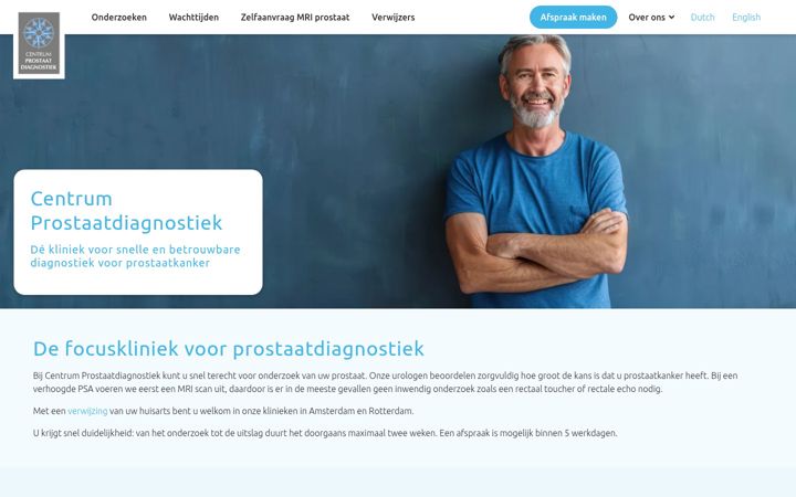 Captură de ecran a centrumprostaatdiagnostiek.nl