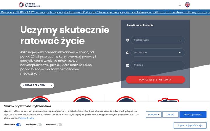 Screenshot of centrumratownictwa.com