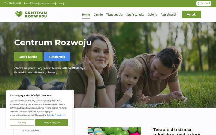 Screenshot stránky centrumrozwoju.com.pl