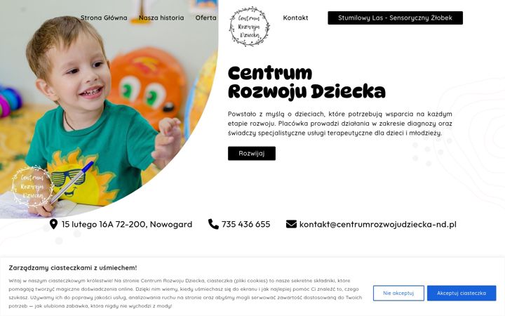Screenshot stránky centrumrozwojudziecka-nd.pl