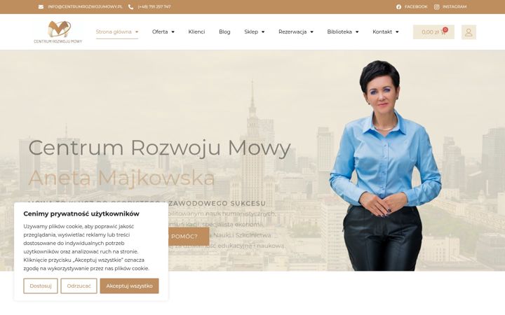 Screenshot stránky centrumrozwojumowy.pl