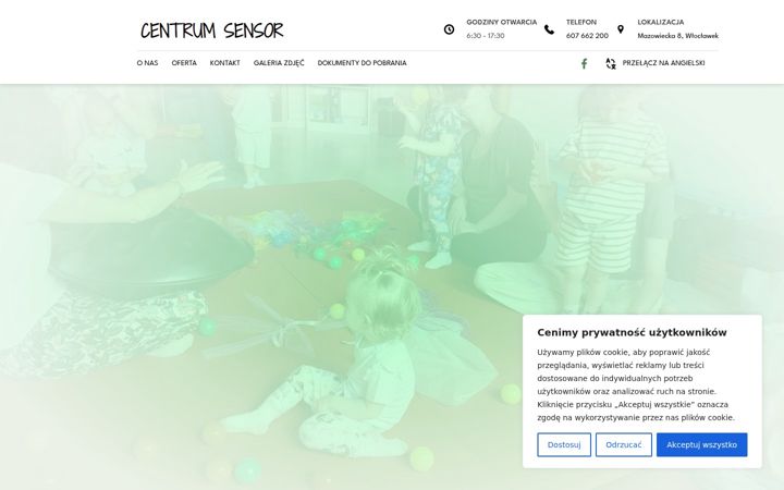 Screenshot stránky centrumsensor.pl