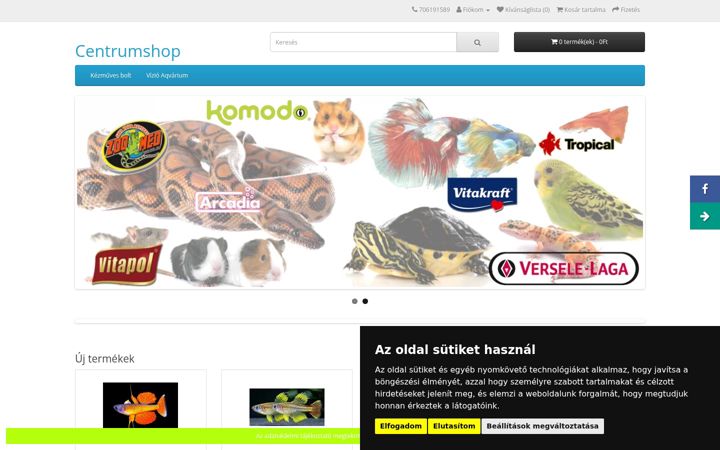 Screenshot του centrumshop.hu