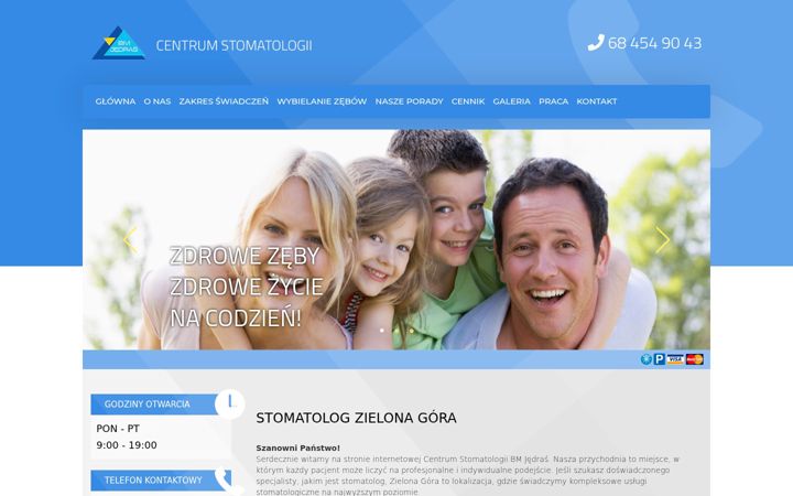 Screenshot stránky centrumstomatologii.pl