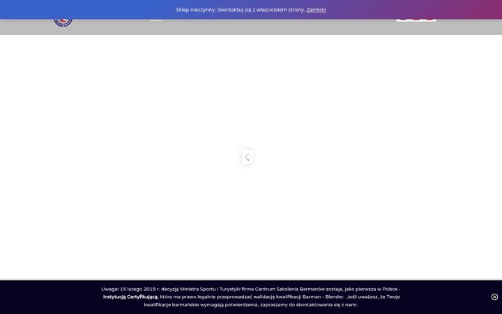 Screenshot stránky centrumszkoleniabarmanow.pl