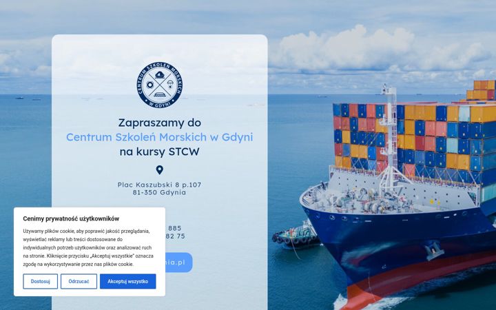 Screenshot stránky centrumszkolenstcw.pl
