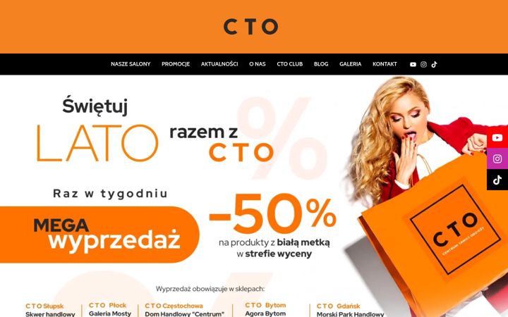 Screenshot stránky centrumtaniejodziezy.pl