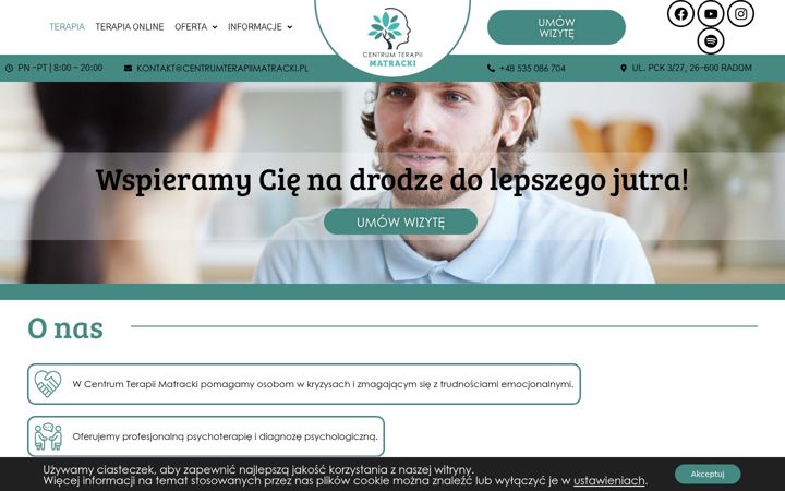 Captură de ecran a centrumterapiimatracki.pl