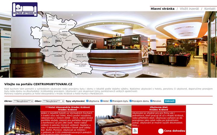 Screenshot of centrumubytovani.cz