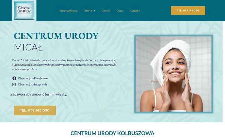 Captură de ecran a centrumurodymical.pl